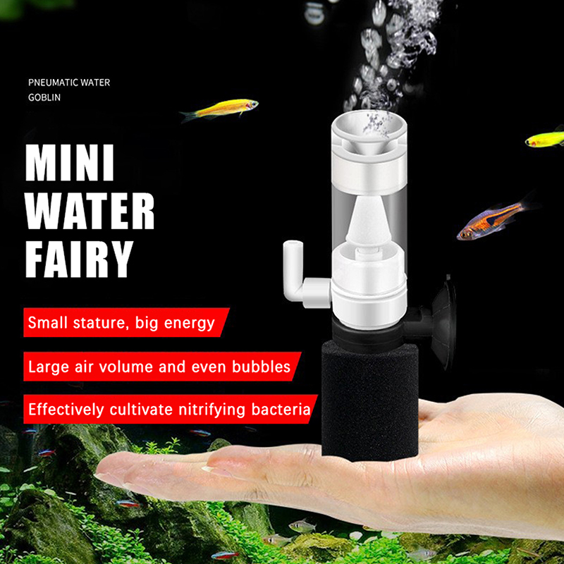 Betta Fish Tank - ♬ 空気駆動式水槽スポンジフィルター、超静音動作と効率的な生物学的ろ過機能搭載、小型ベタ、エビ、魚水槽に最適