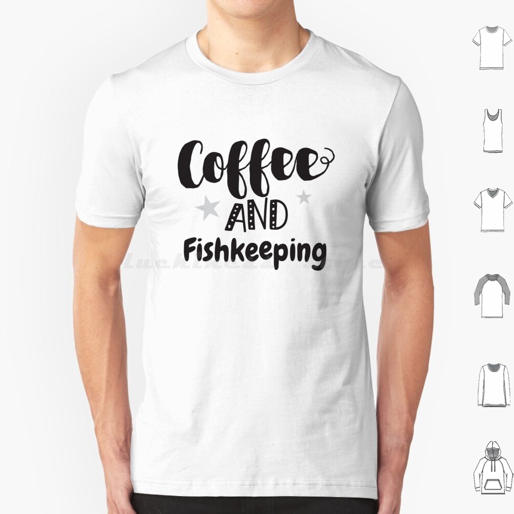 Aquarium Fish Keeping - コーヒーと魚飼育Tシャツビッグサイズ綿100%レディース女性かわいい魚金魚タンクペット水槽金魚