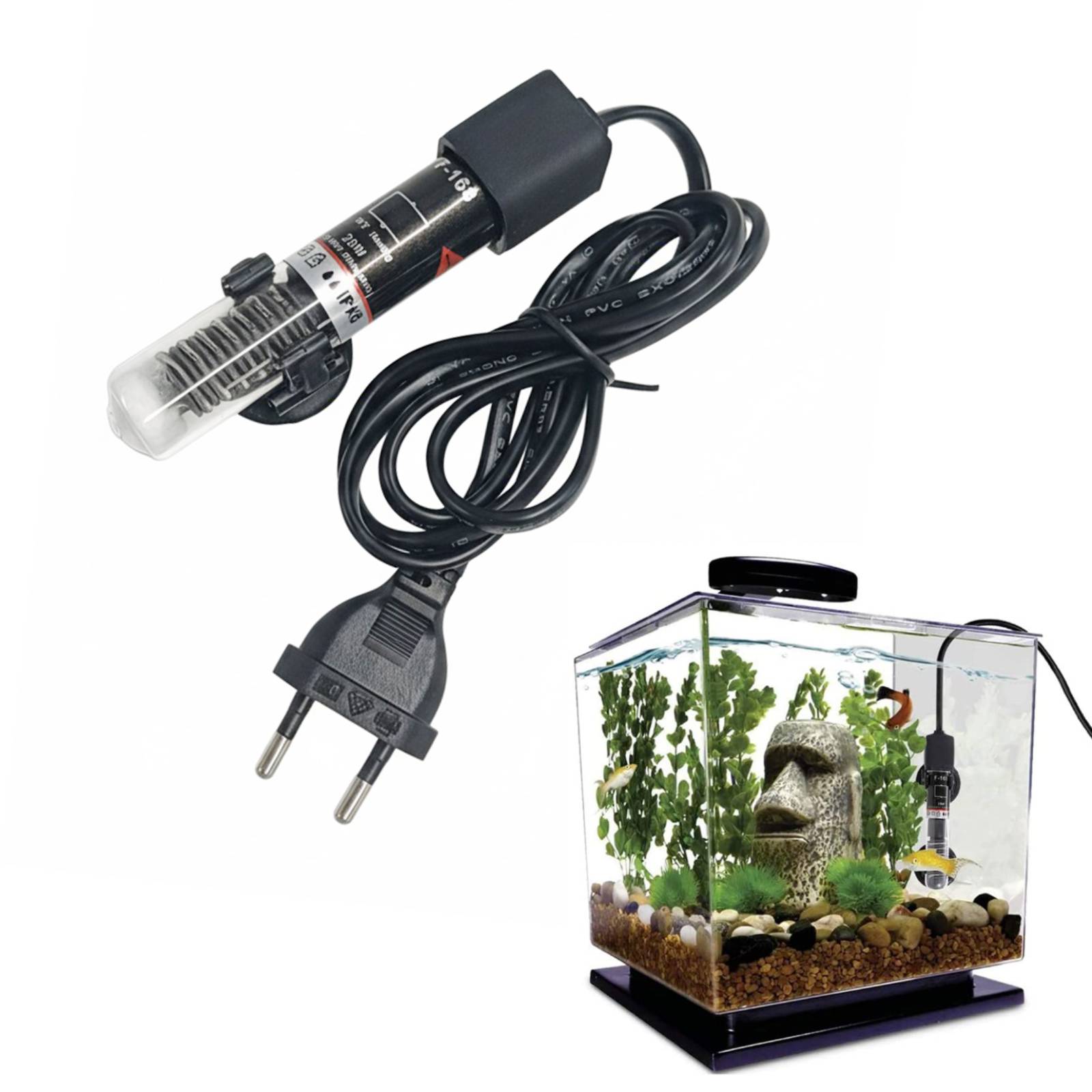 Fish Tank Heater - ミニ水族館ヒーター水中水槽水自動温度 26 度サーモスタットヒーターロッド吸盤付き