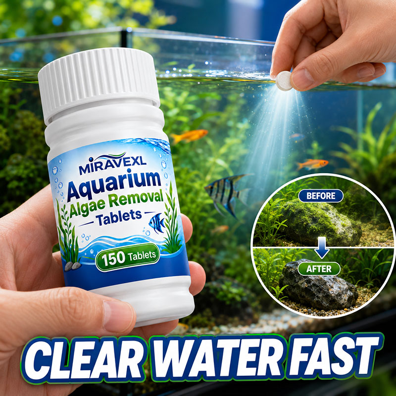 Aquarium Plants - ミラベックスL 150 水槽藻類除去タブレット、安全な藻類抑制剤、淡水魚と水生植物のための迅速な緑水除去剤