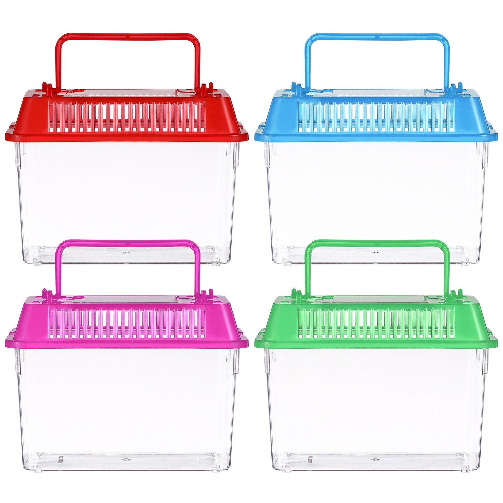Betta Fish Tank - 携帯型ミニ水槽 プラスチック製ポータブルアクアリウム 小型水生ペット用 金魚 ベタ 安全