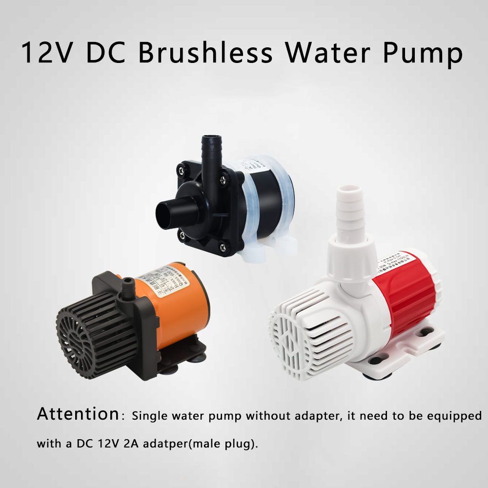 Aquarium Pump - 水族館用の小型水中ポンプ,ブラシレス,12V DC,水槽,噴水,プール,庭に適しています