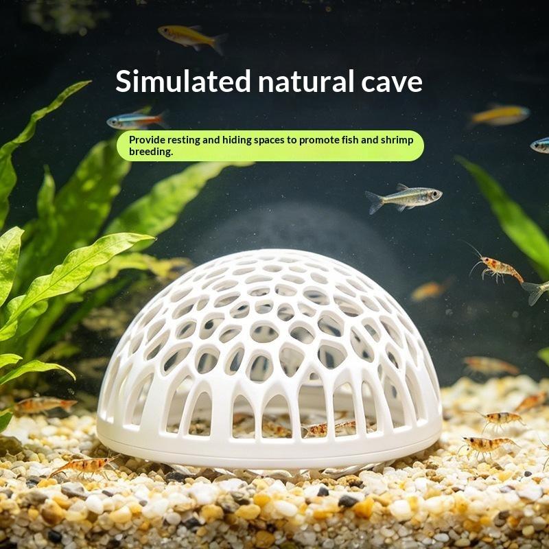 Aquarium Fish Betta - 新しい水槽用エビハウス、洞窟型、多孔質、ベタ（エビの一種）用、魚の隠れ家、エビの避難場所、水槽の装飾用エビの繁殖用巣。