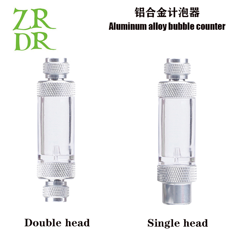 Aquarium Pump - ZRDR水槽用チェックバルブ・レギュレーター・ディフューザー・リアクター シングルヘッドまたはデュアルヘッド 水槽用CO2バブルカウンター エアポンプアクセサリー