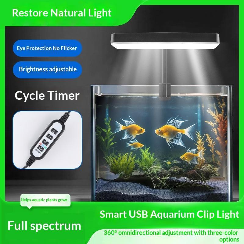 LED防水水槽ライト 360度調整可能角度 タイマー付きサイ - Aquarium Plants のレビューと価格
