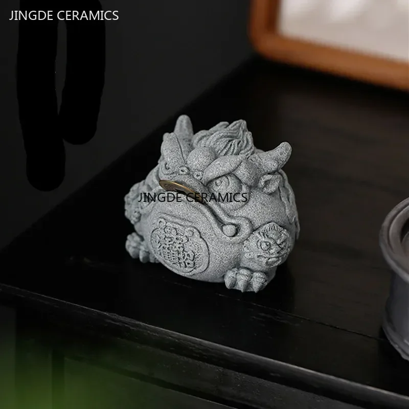Fengshui-創造的な砂岩のティーペットの装飾,ゴールド - Fish Tank Gravel のレビューと価格