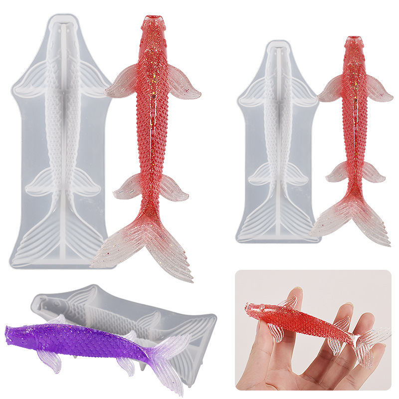 3D 鯉の形をしたエポキシ樹脂型海洋動物鯉タコエポキシ鋳造シ - Fish Aquarium Home のレビューと価格