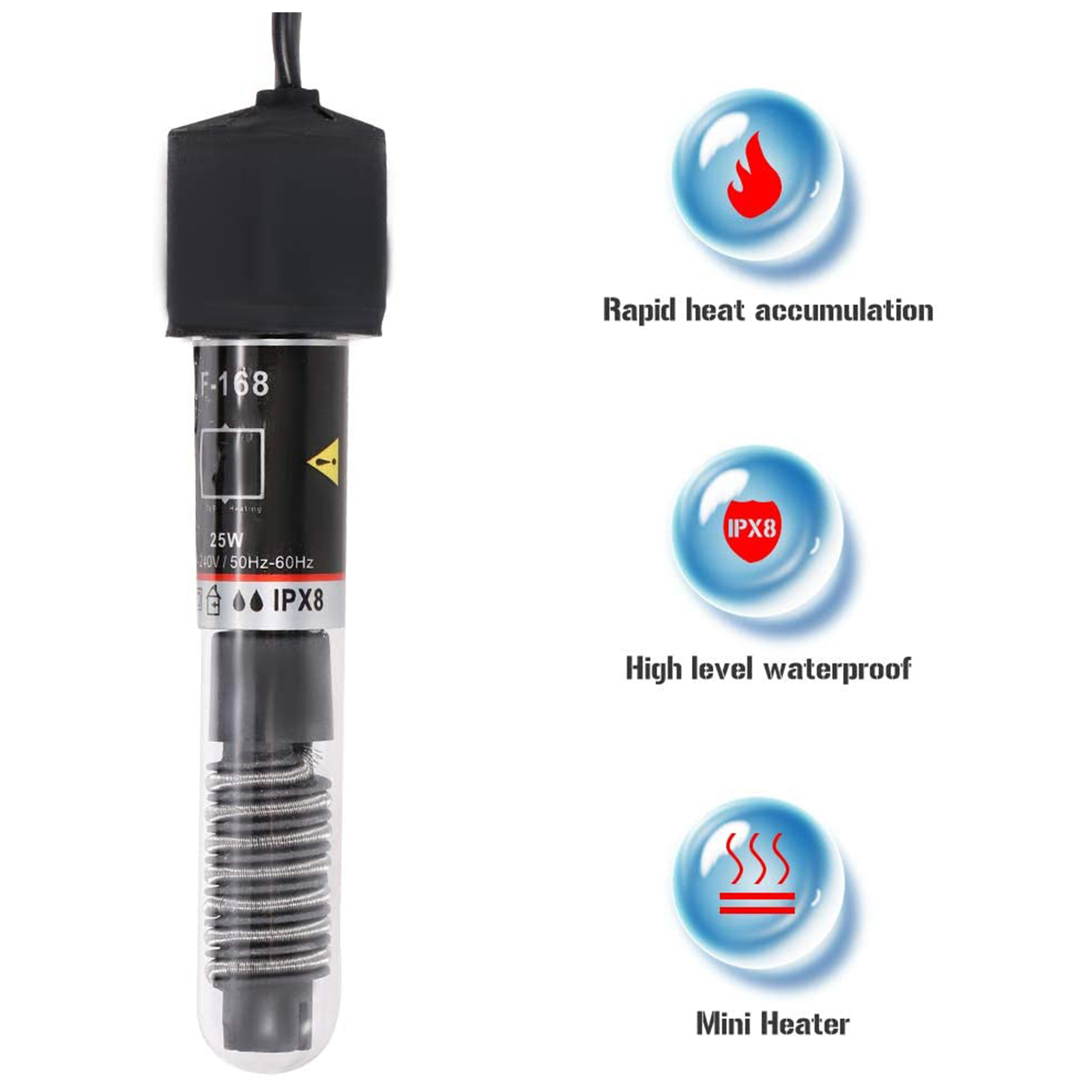 ミニ水族館ヒーター水中水槽水自動温度 26 度サーモスタット - Fish Tank Heater のレビューと価格
