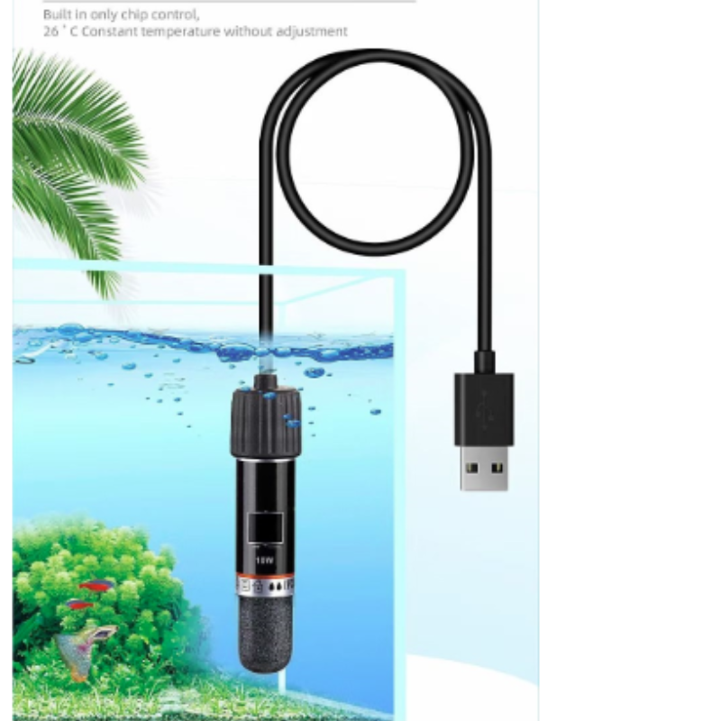 USB接続の小型水槽用ヒーター（10W）。小型水槽に設置可能 - Fish Tank Heater のレビューと価格