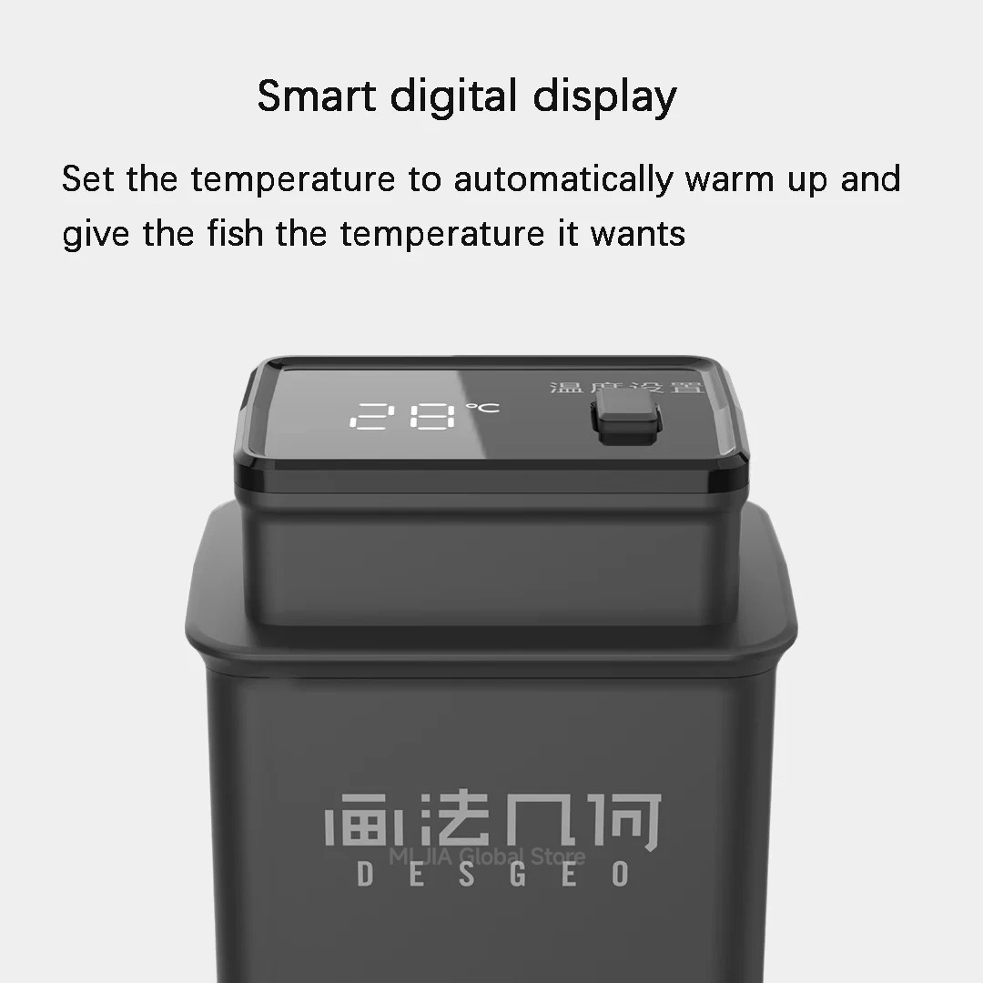 オリジナルDESGEO 50Wスマートアクアリウムヒーター、 - Xiaomi Aquarium Fish Tank のレビューと価格