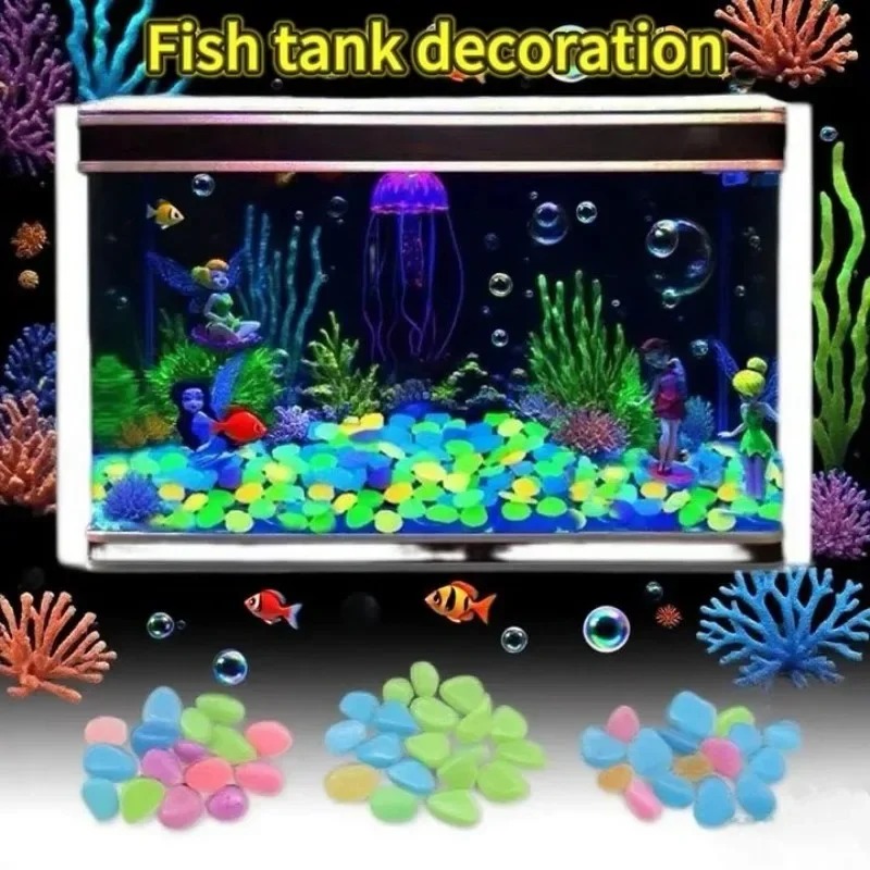 100-1000個 光る石 庭 水槽 風景 蓄光石 装飾 人 - Fish Tank Gravel のレビューと価格
